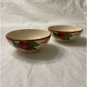 Franciscan Apple Footed Oatmeal Bowls Set of 2